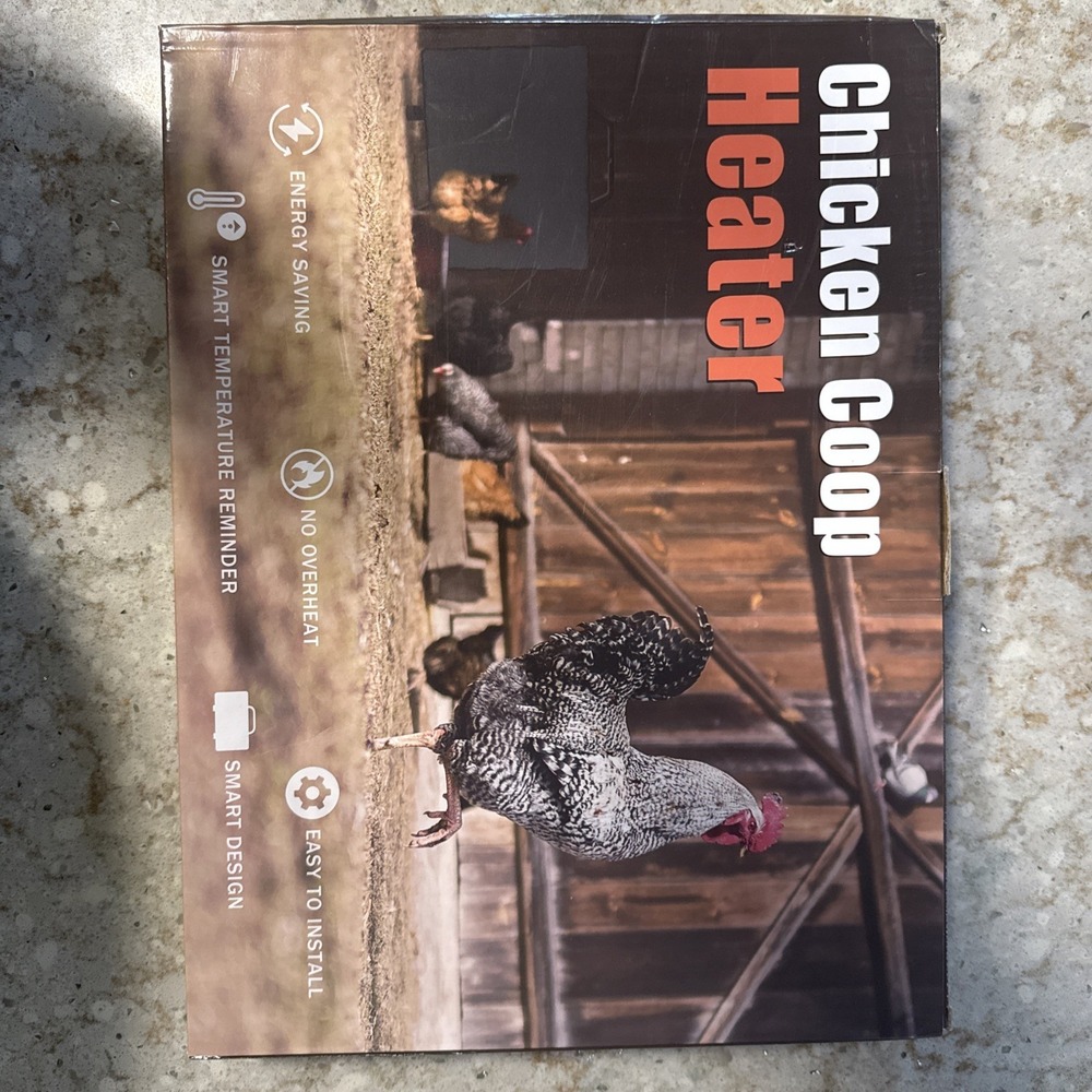 Smart Chicken Coop Heater, 140W Radiant Heat Panel with Adjustable Temp, Chicken
